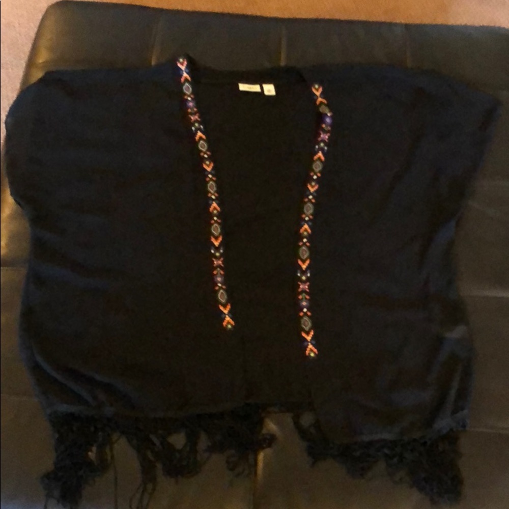 Black cardigan